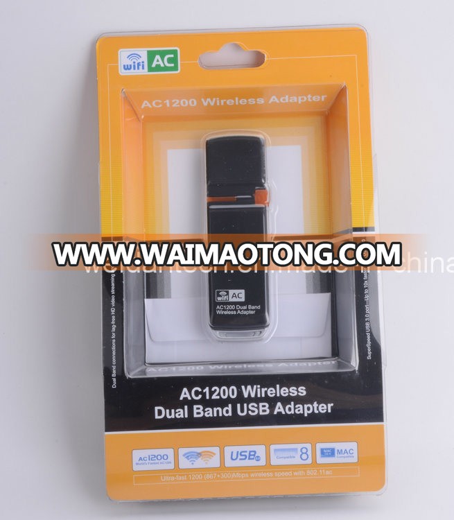 AC 1200Mbps Dual Band 2.4G and 5g USB3.0 Adapter